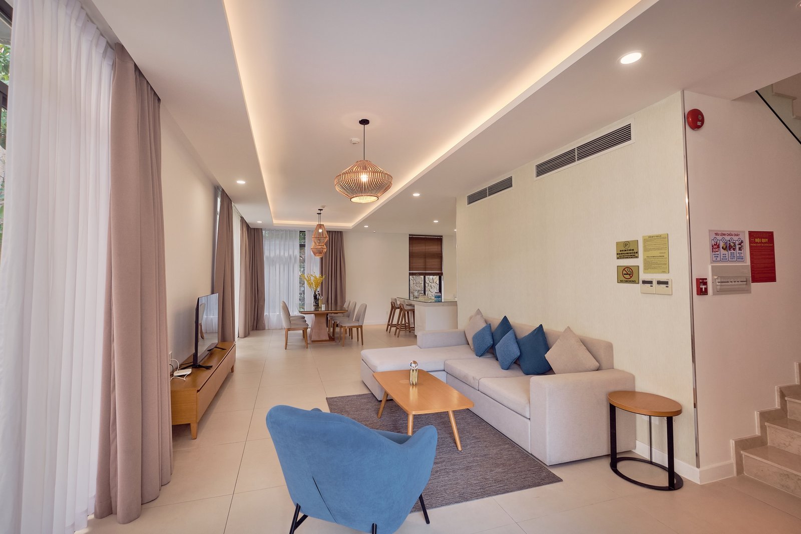 Beachfront living area