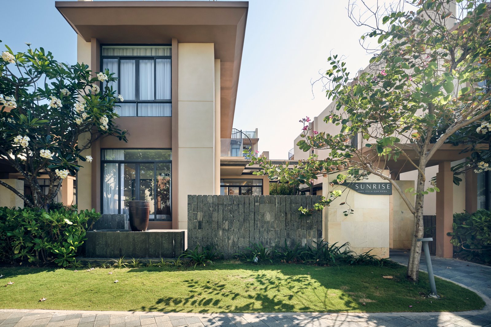 Sunrise Pool Villa entrance garden Cam Ranh